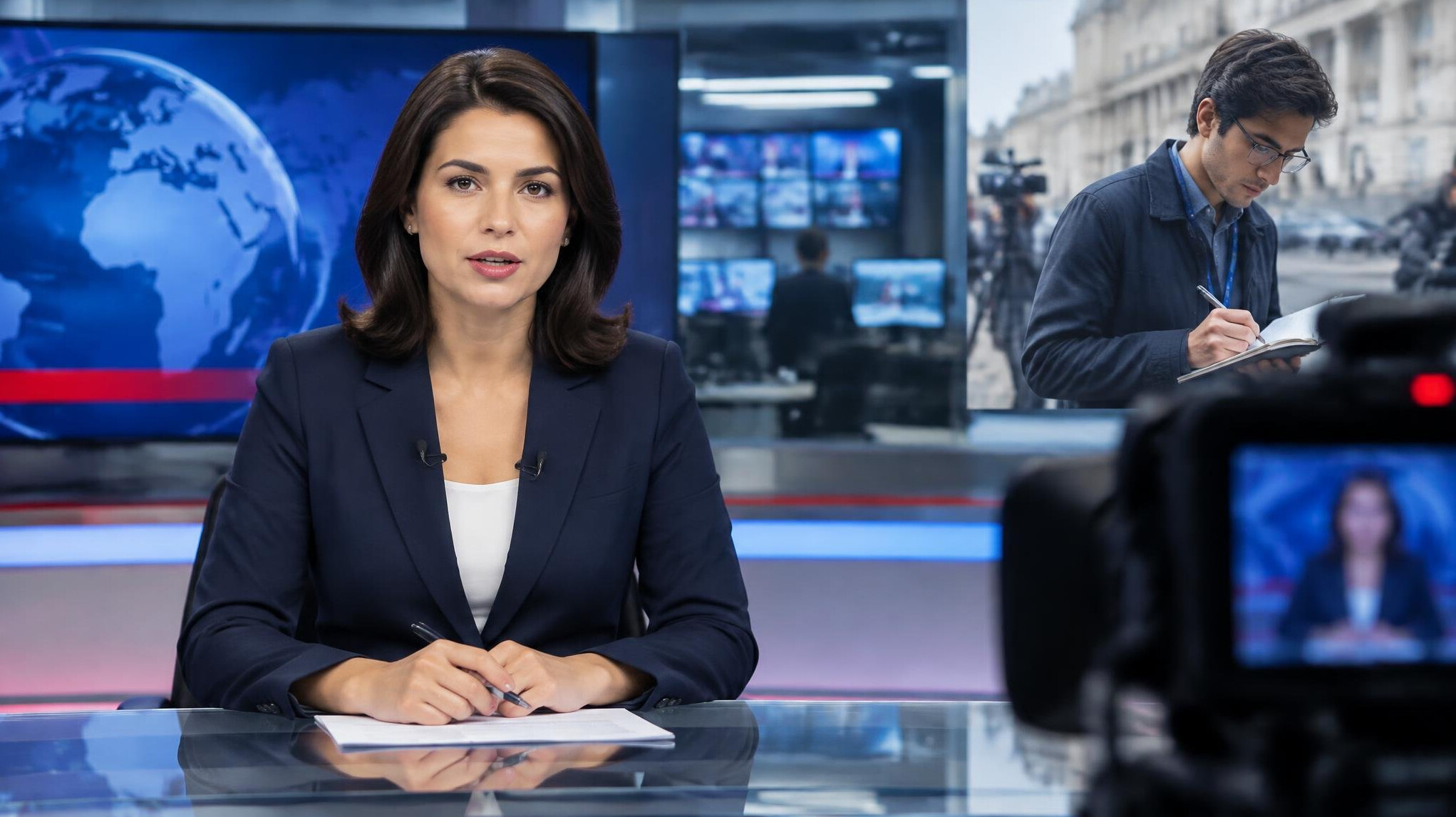 news reporter on tv