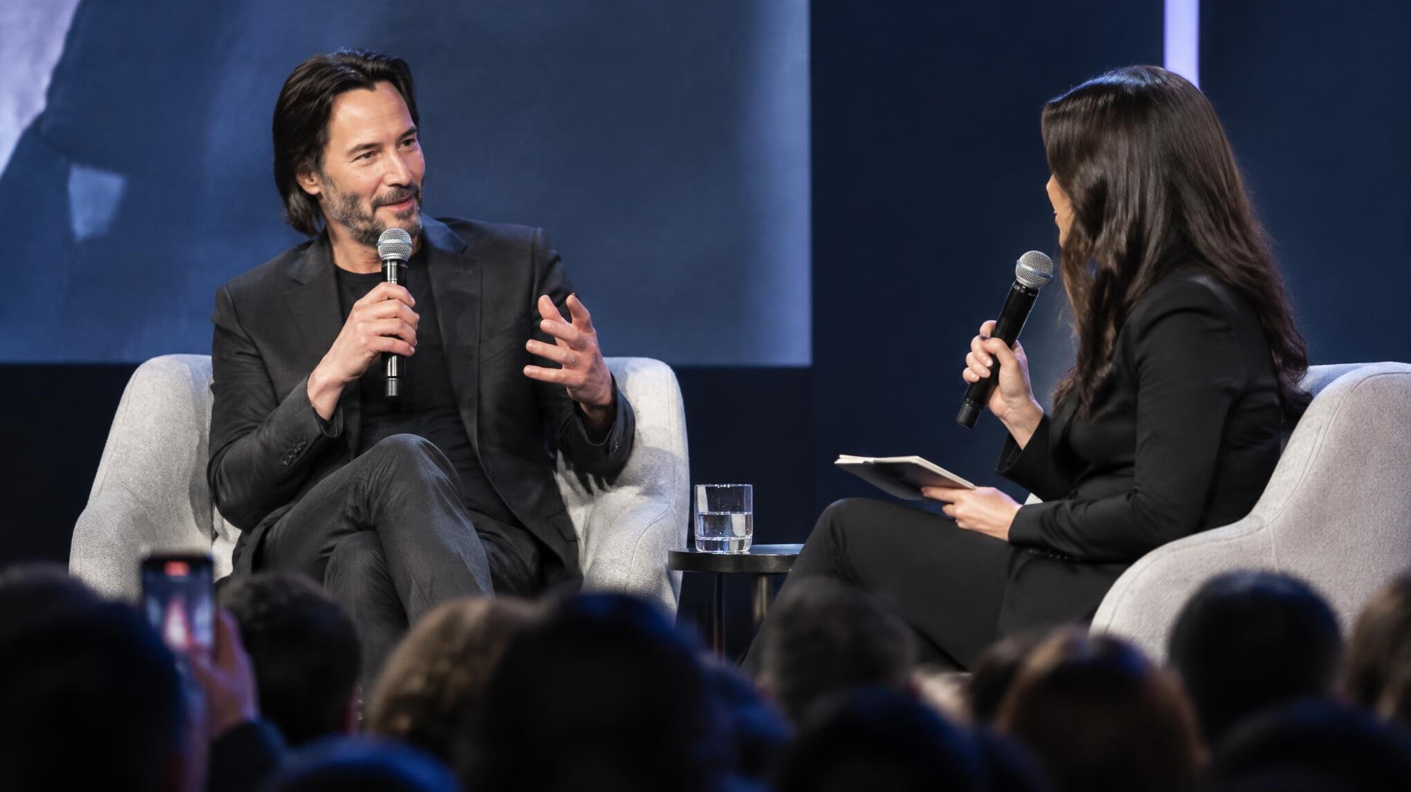 celebrity interview on stage