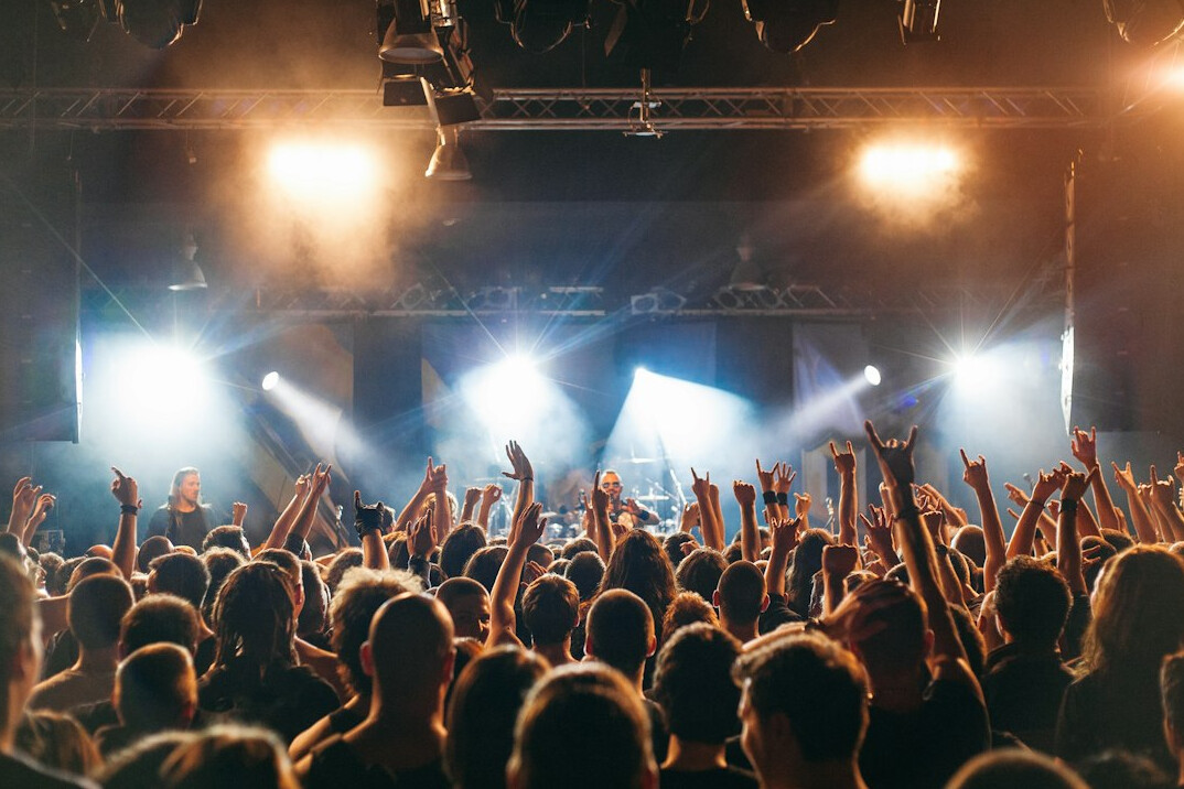 group of fans at concert