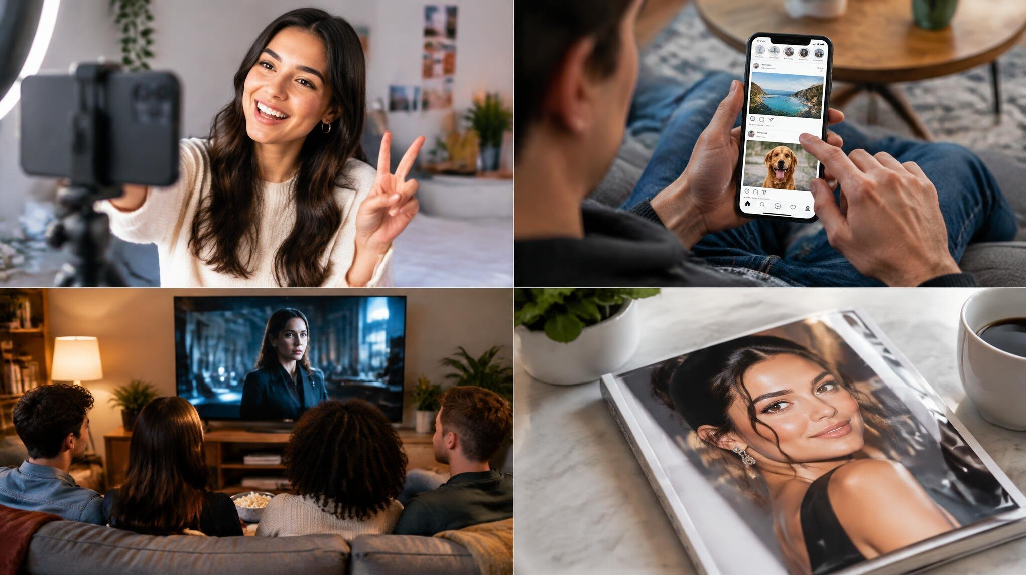 social media influencer posting