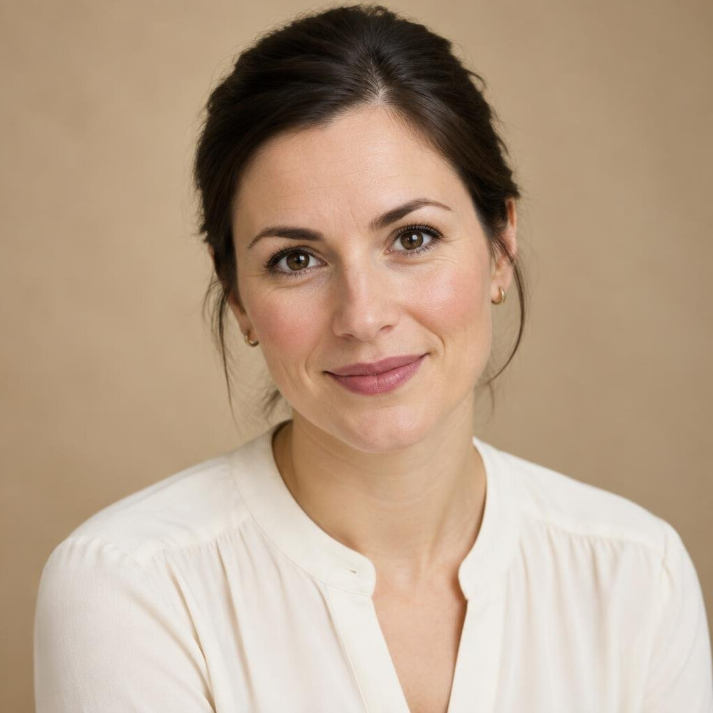 Studio portrait of a European woman in her thirties, media researcher